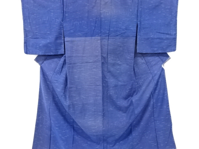 JAPANESE KIMONO / ANTIQUE KIMONO / SILK / TSUMUGI / WOVEN GRID